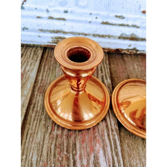 Vintage Coppercraft guild Copper Candle Holders - Picture 4 of 10